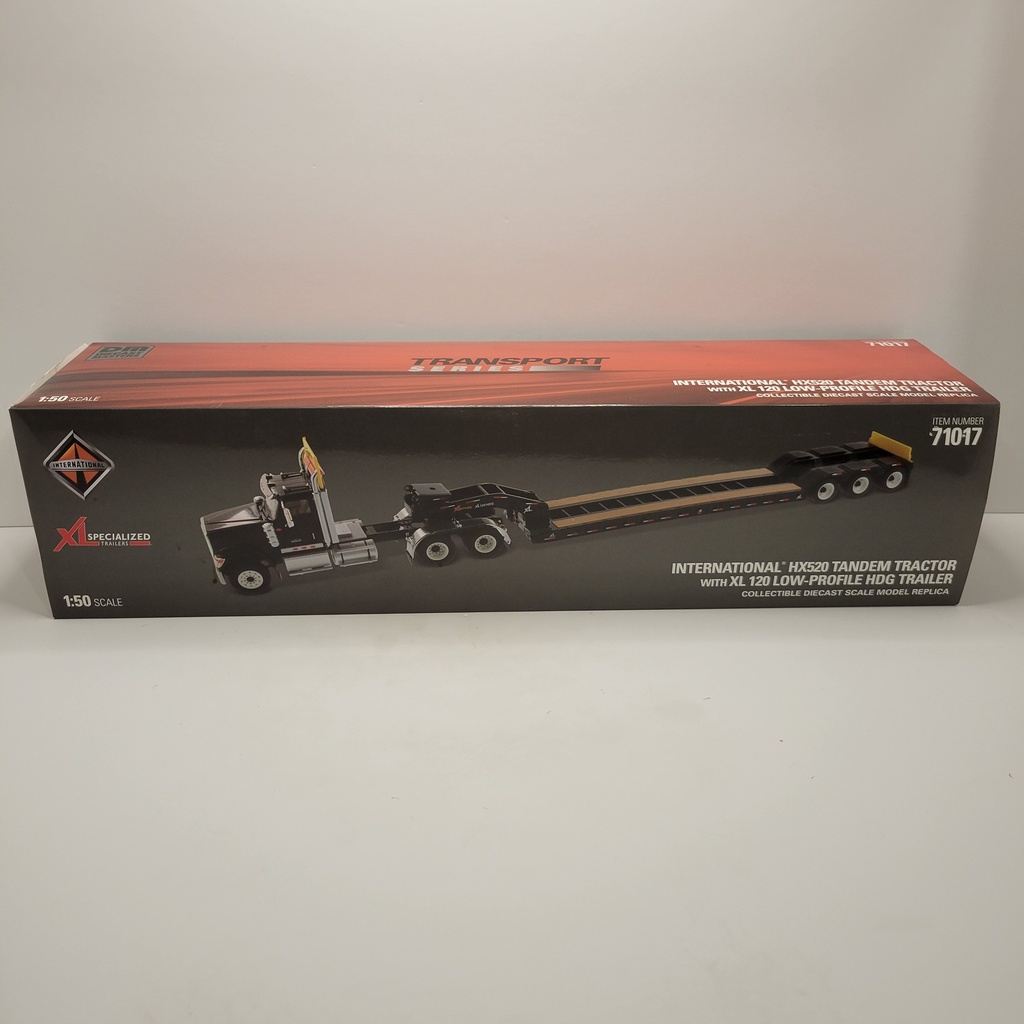 Diecast Masters - International HX520 Tandem Tractor with XL 120 Low-Profile HDG Trailer 1/50