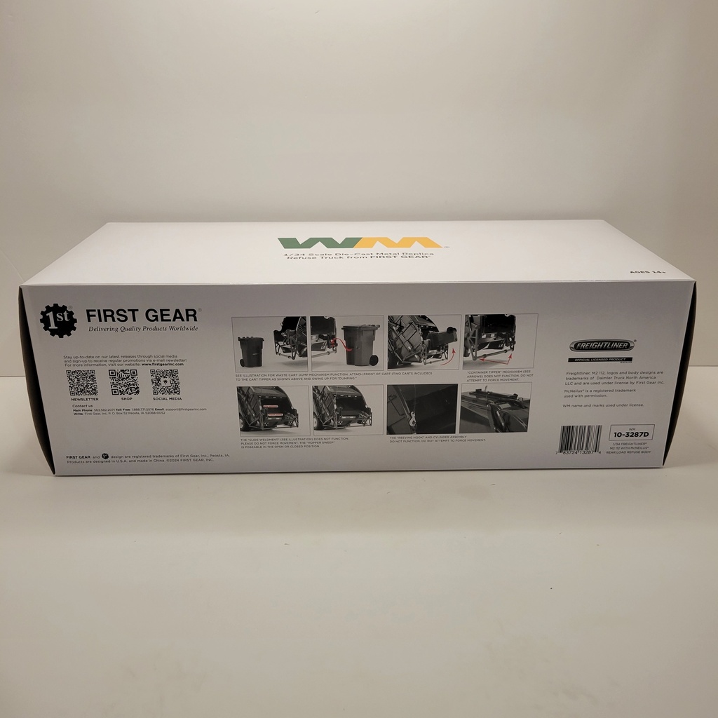 First Gear - Waste Management - Freightliner M2 112 with McNeilus Rear Load Refuse Body 1/34