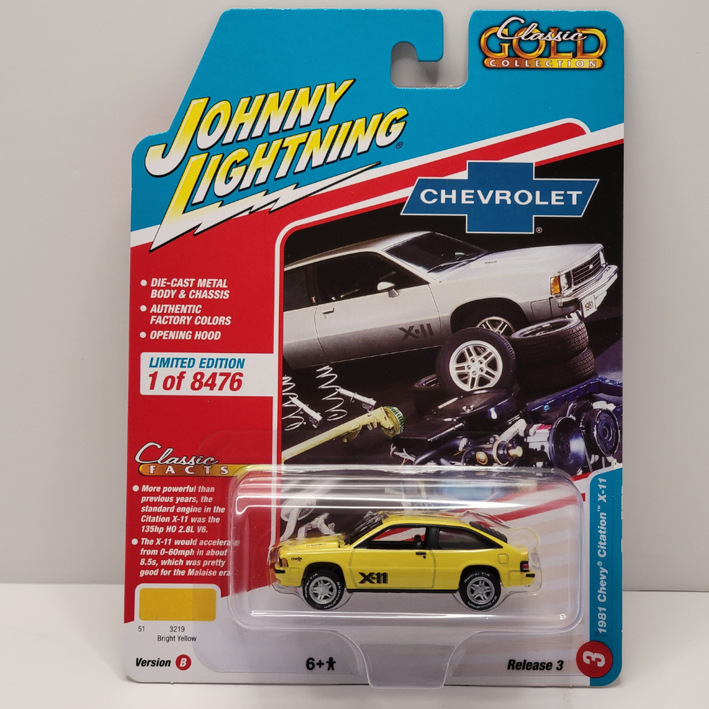 Johnny Lightning Classic Gold - 1981 Chevy Citation X-11 1/64