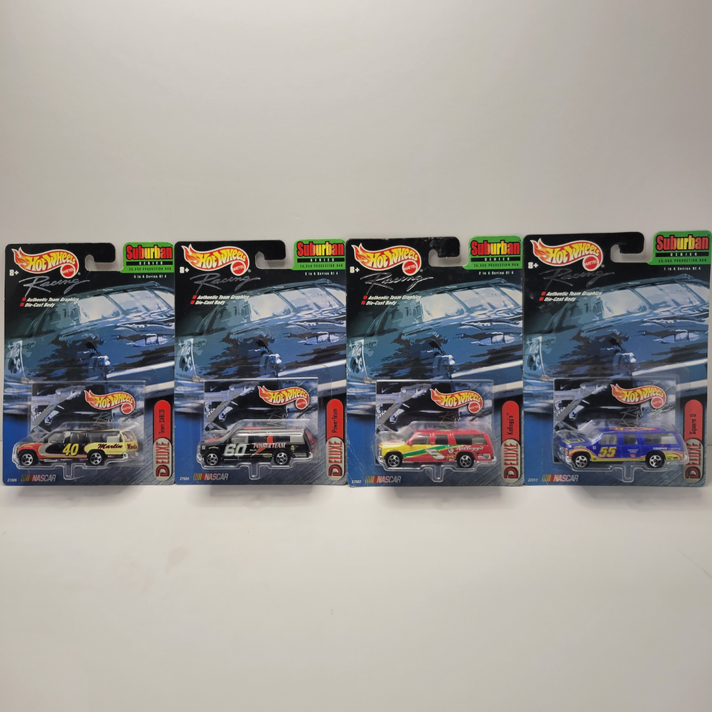 Hot Wheels Racing - 2000 Nascar Suburban Series - Set Complet de 4 (Avec Protecteur)