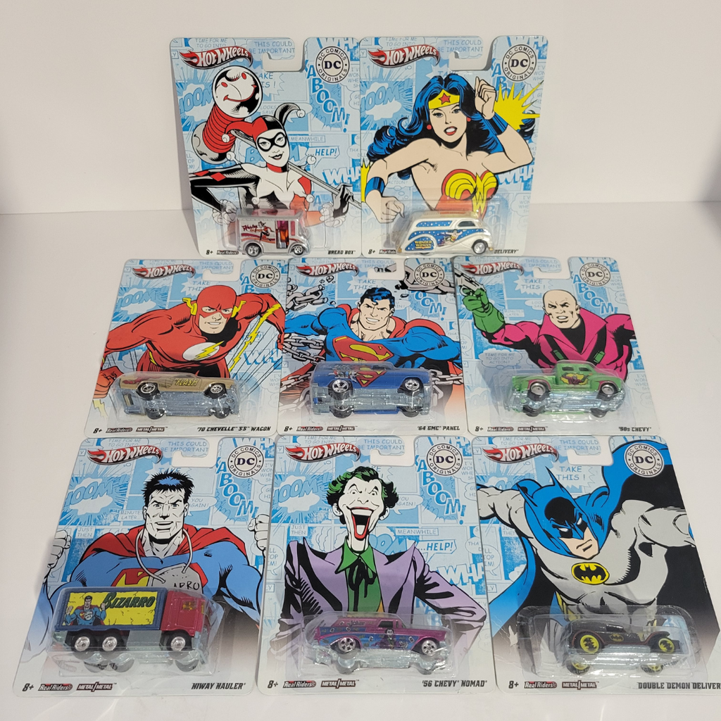 Hot Wheels Pop Culture - 2011 DC Comics - Set Complet de 8 (Avec Protecteur)
