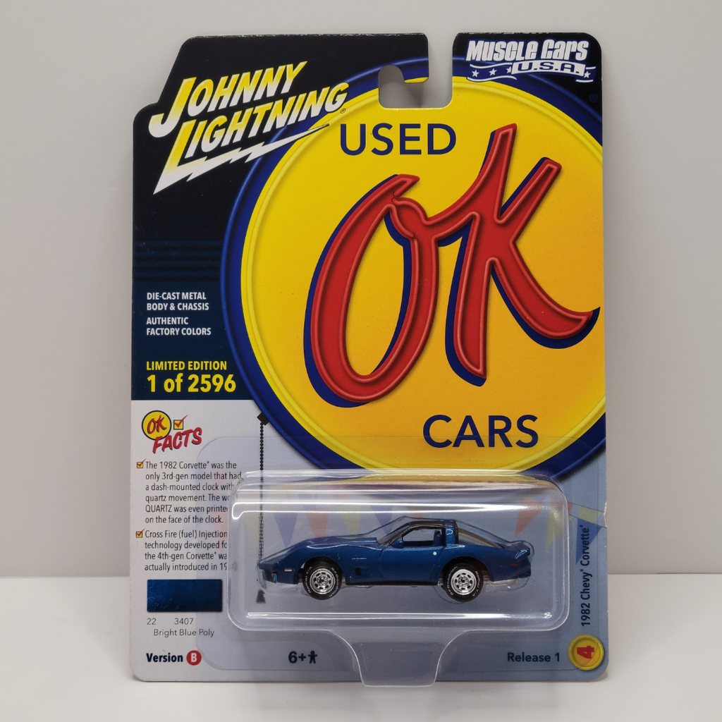 Johnny Lightning Muscle Cars - 1982 Chevy Corvette 1/64