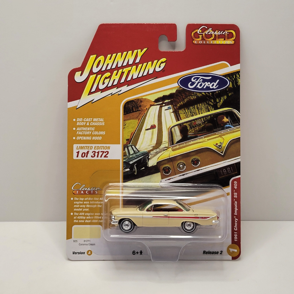 Johnny Lightning Classic Gold - 1961 Chevy Impala SS 409 1/64