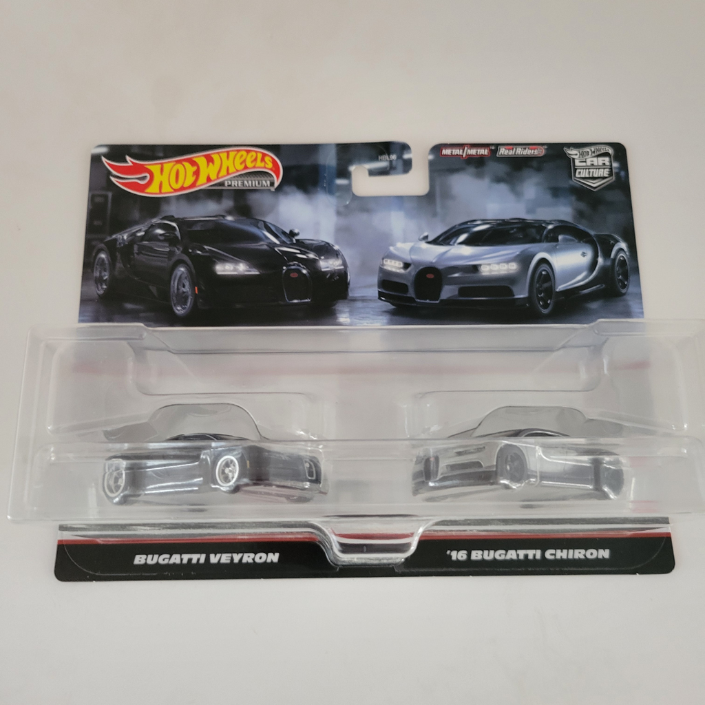 Hot Wheels Premium - Duo Pack - Bugatti Veyron / '16 Bugatti Chiron
