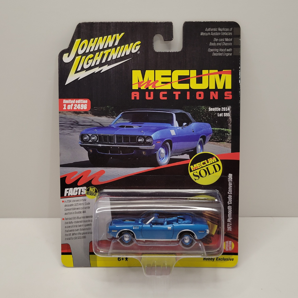 Johnny Lightning Mecum Auctions - 1971 Plymouth Cuda Convertible 1/64