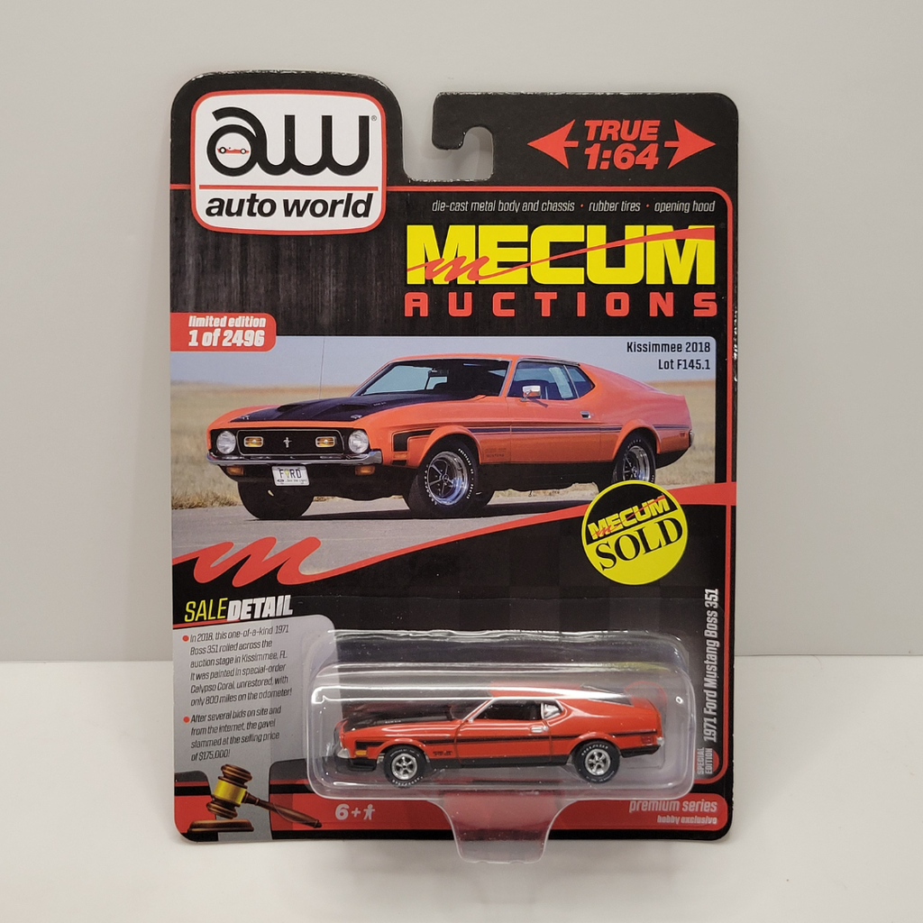Auto World Mecum Auctions - 1971 Ford Mustang Boss 351 1/64