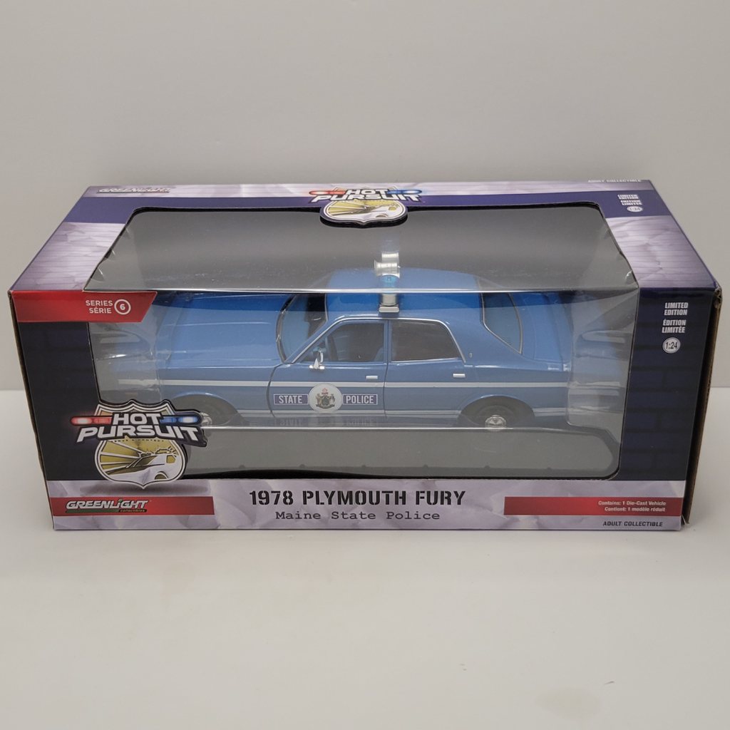 Greenlight - Hot Pursuit - 1978 Plymouth Fury Maine State Police 1/24