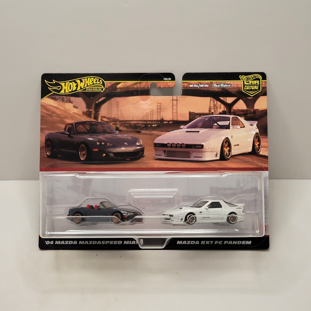 Hot Wheels Premium - Duo Pack - 04 Mazda Mazdaspeed Miata / Mazda RX7 FC Pandem