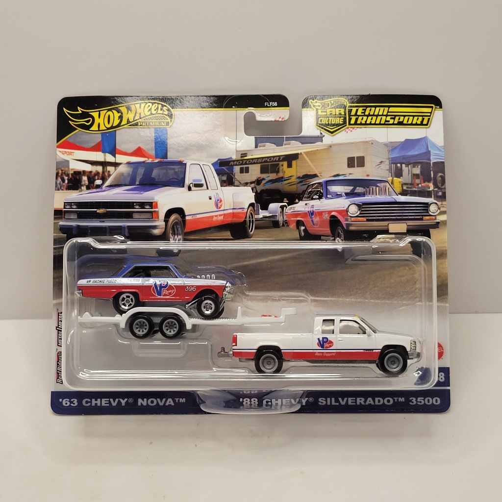 Hot Wheels Team Transport - '63 Chevy Nova / '88 Chevy Silverado 3500 #68