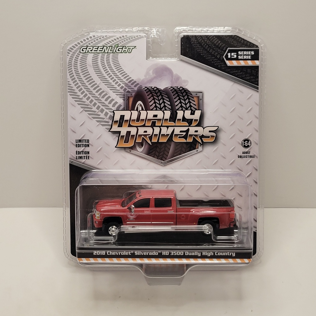 Greenlight - Dually Drivers Série 15 - 2018 Chevrolet Silverado HD 3500 Dually High Country 1/64