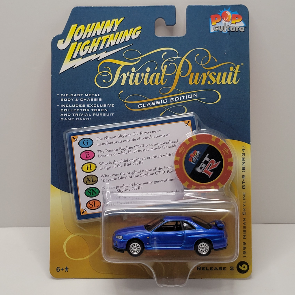 Johnny Lightning Pop Culture - 1999 Nissan Skyline GT-R (BNR34) 1/64