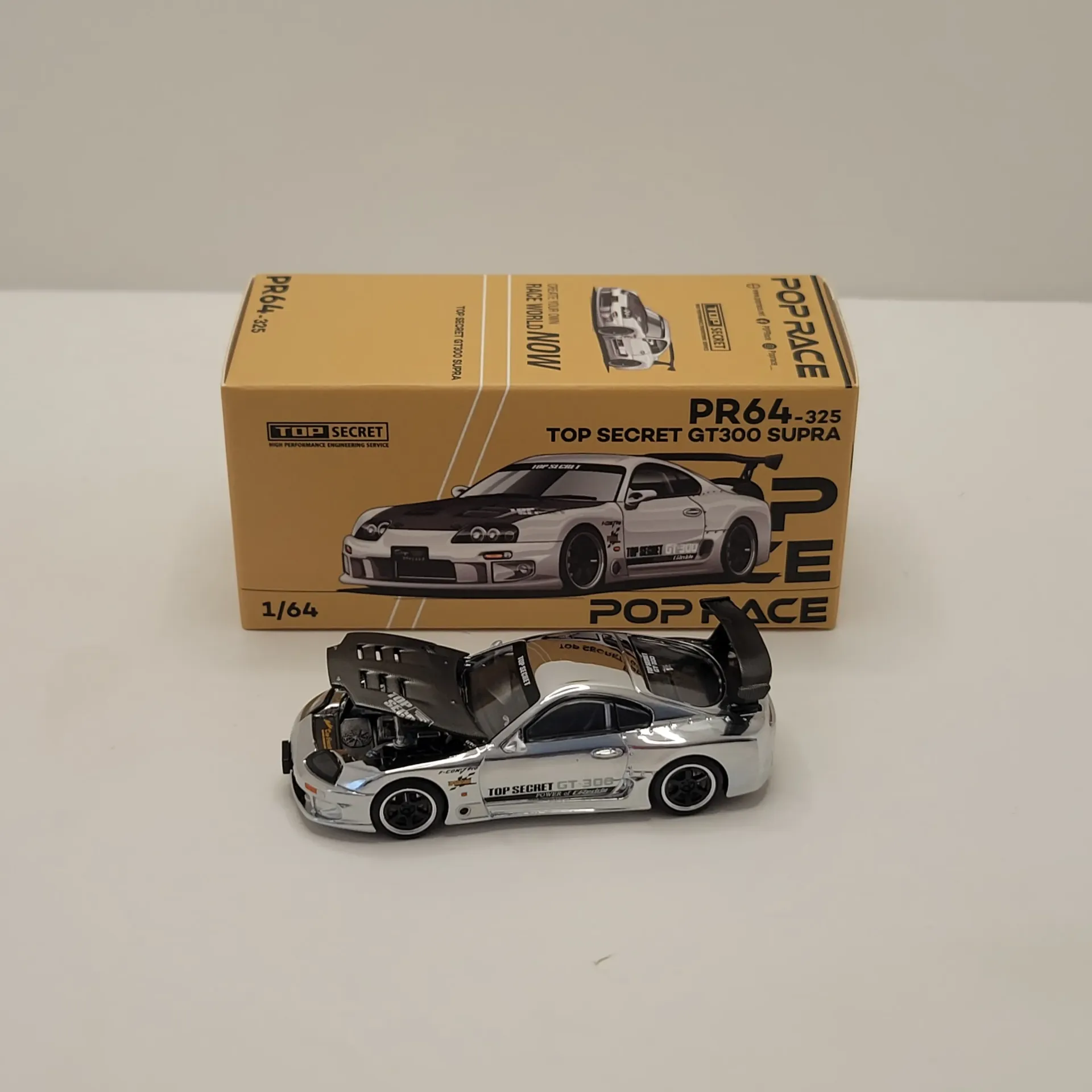 Pop Race - PR64-325 Top Secret GT300 Supra 1/64 (Scellé)