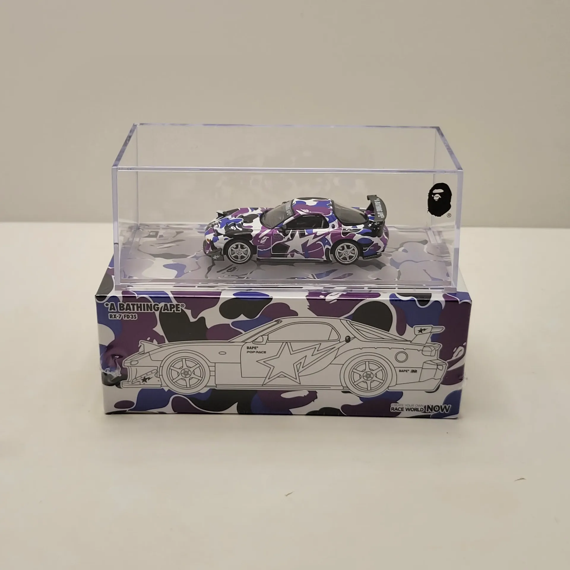 Pop Race - 'A Bathing Ape' RX-7 FD3S (Scellé) 1/64