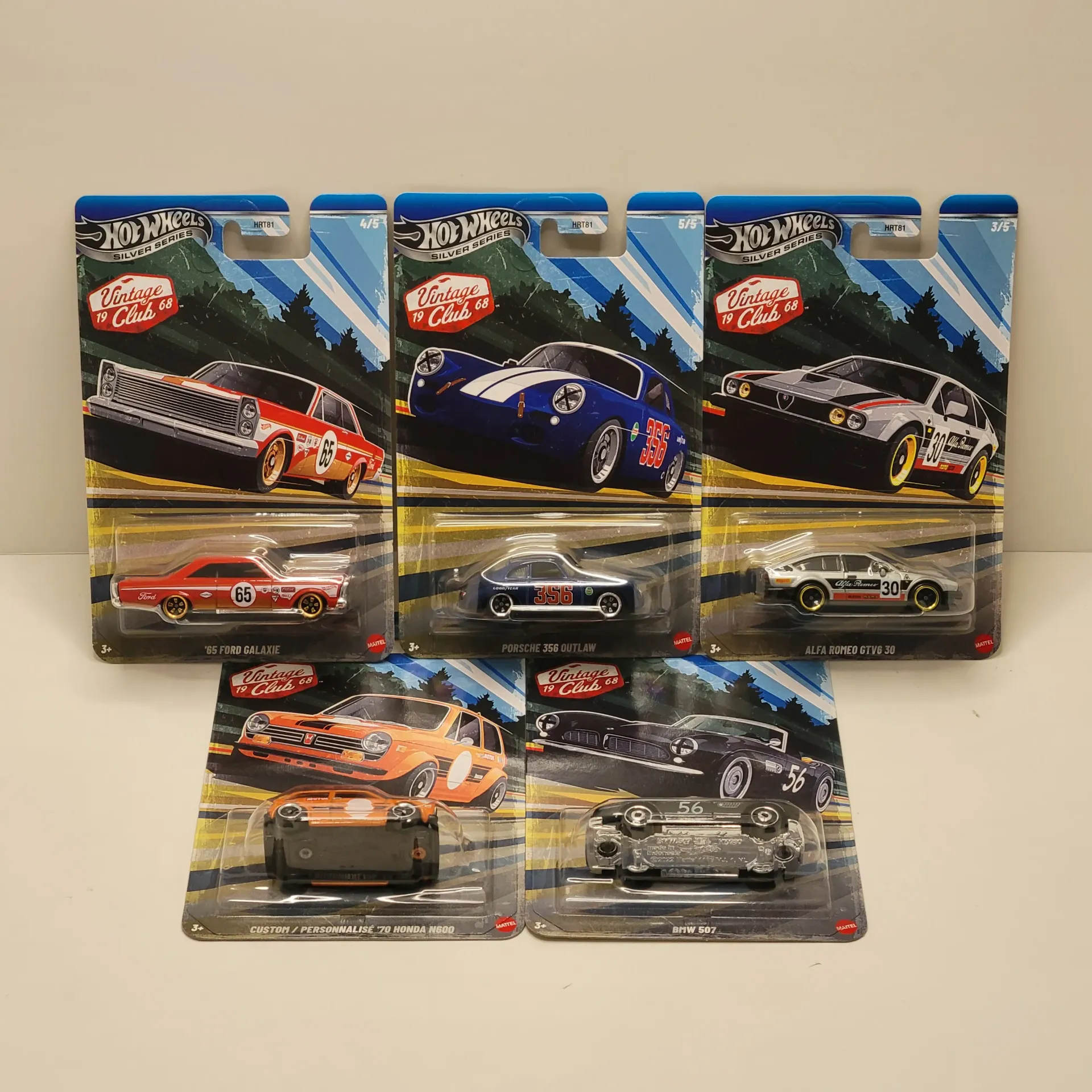 Hot Wheels Silver Series - Vintage Racing Club - Set Complet