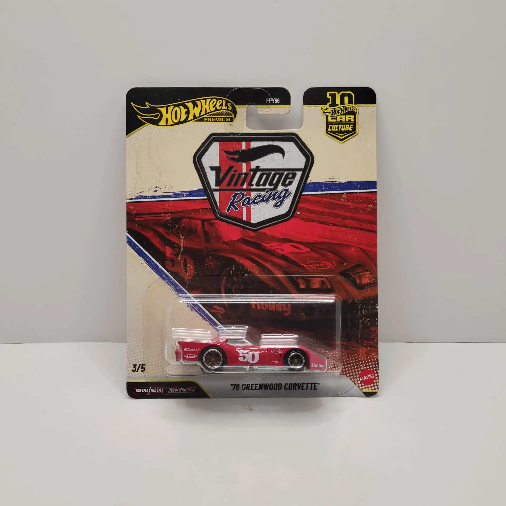 Hot Wheels Premium - Vintage Racing - '76 Greenwood Corvette