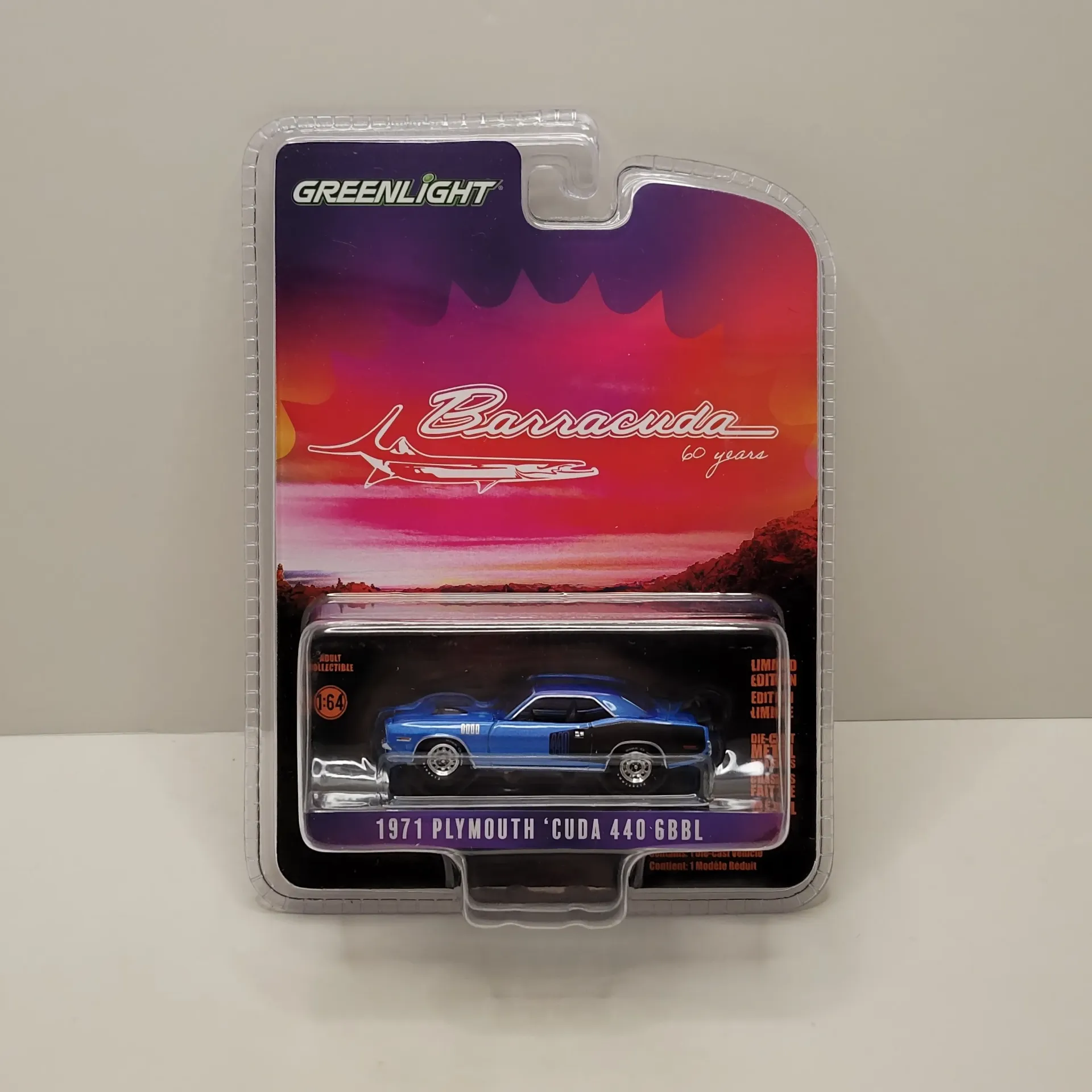 Greenlight - 1971 Plymouth Cuda 440 6BBL 1/64