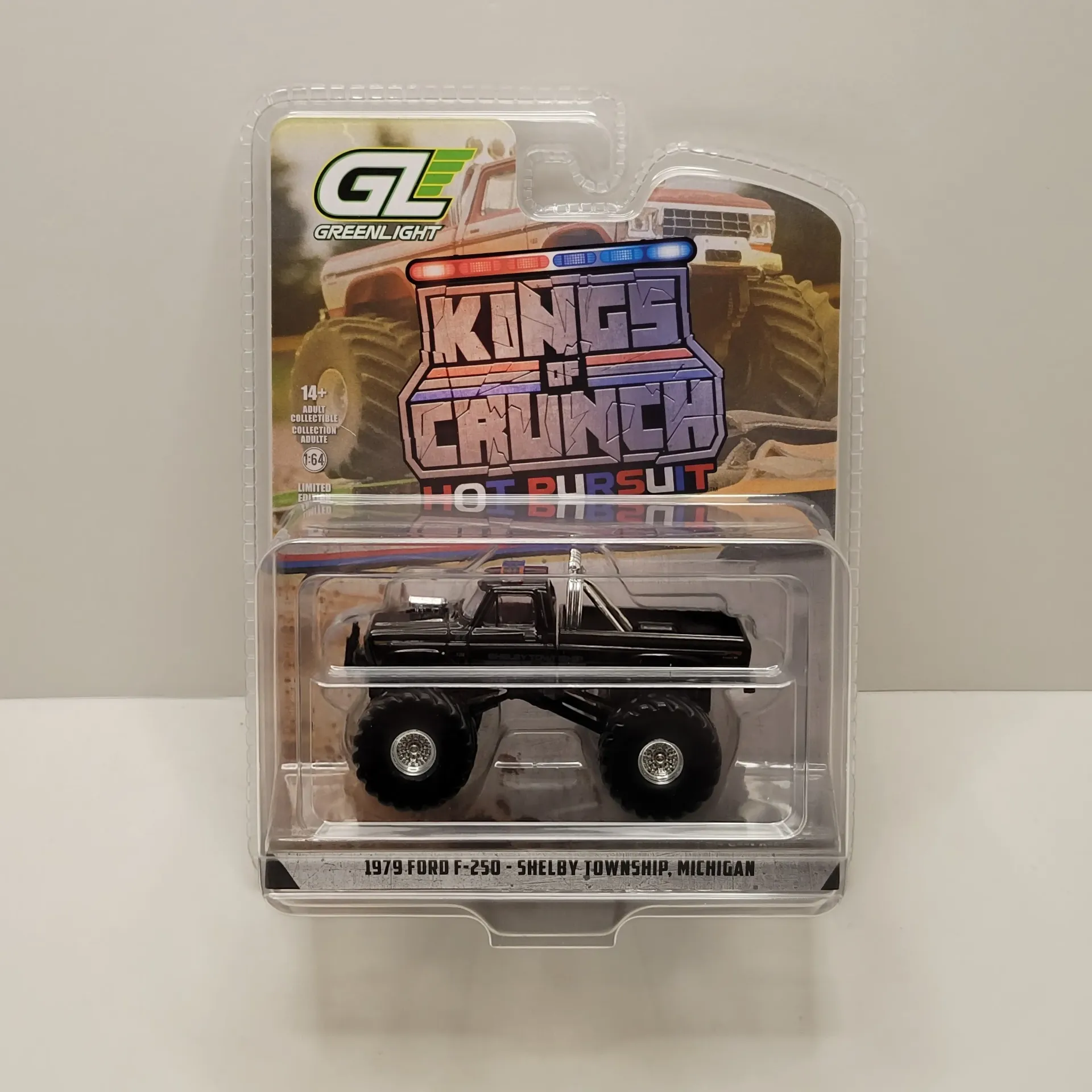 Greenlight - King Of Crunch Hot Pursuit - 1979 Ford F-250 1/64