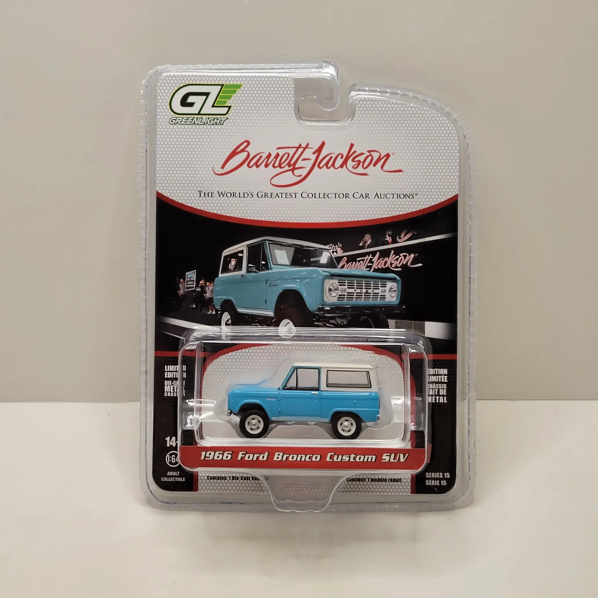 Greenlight - Barrett-Jackson Series 15 - 1966 Ford Bronco Custom SUV 1/64