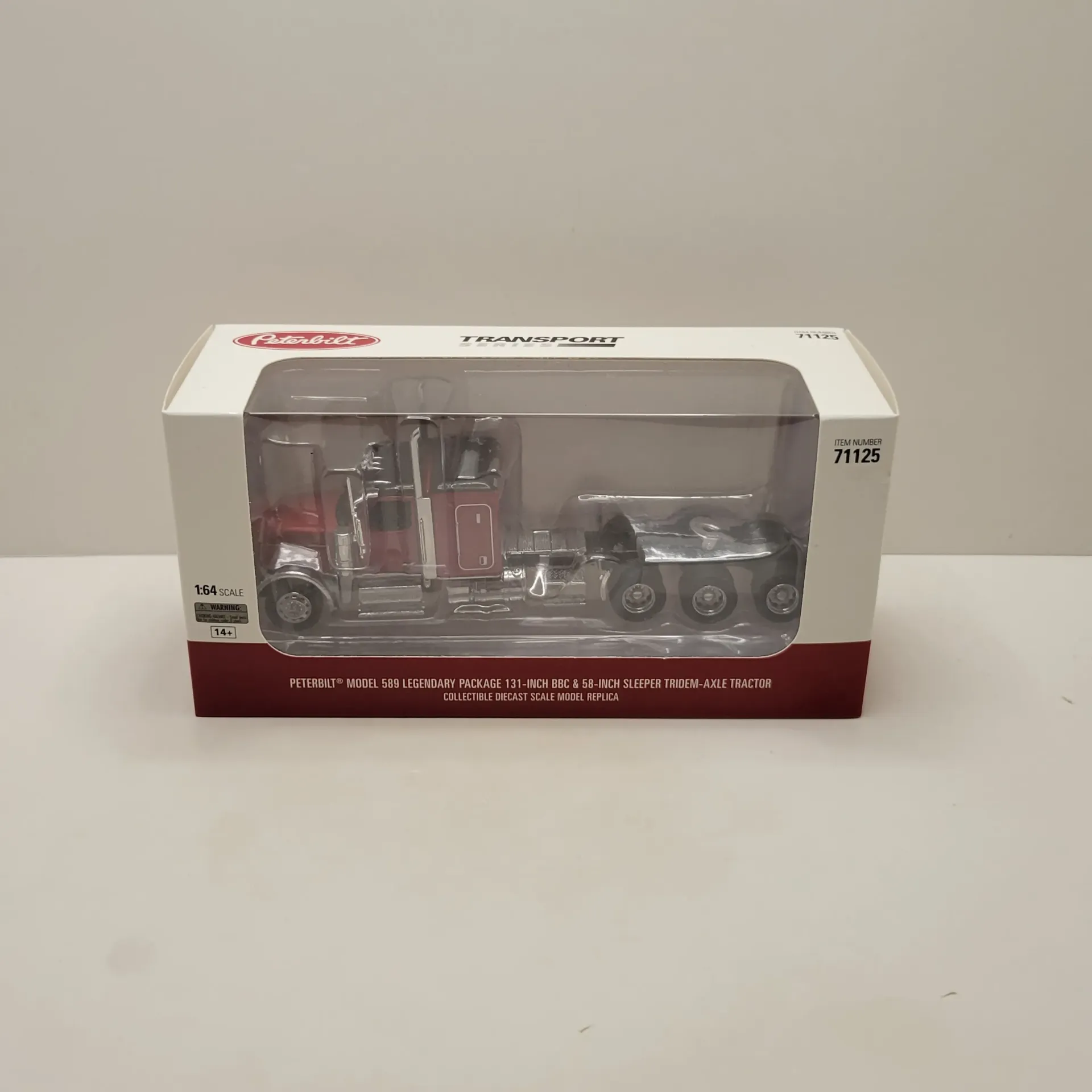 Diecast Masters - Transport Series - Peterbilt Model 589 Legendary Package 131-Inch BBC & 58-Inch Sleeper Tridem-Axle Tractor 1/64