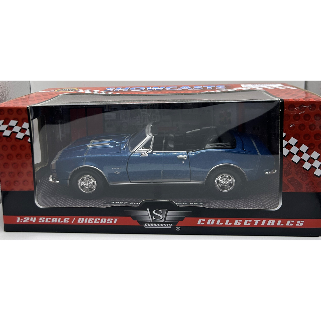 Showcast 1/24 1967 Chevy Camaro SS Convertible Bleu