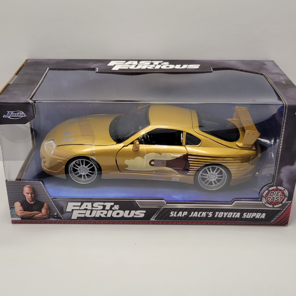 Jada Fast & Furious Toyota Supra Dorada – Modelo Escala 1/32 De 13 Cm, Colección Slap Jack Para Fans