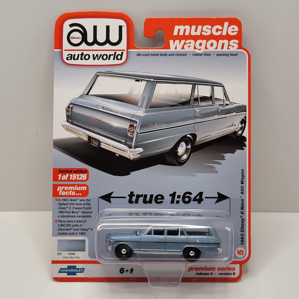 Auto World - 1963 Chevy II Nova 400 Wagon 1/64