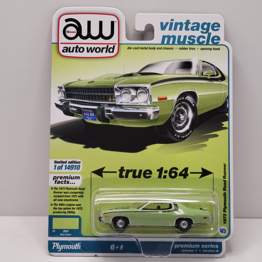 Auto World - 1973 Plymouth Road Runner 1/64