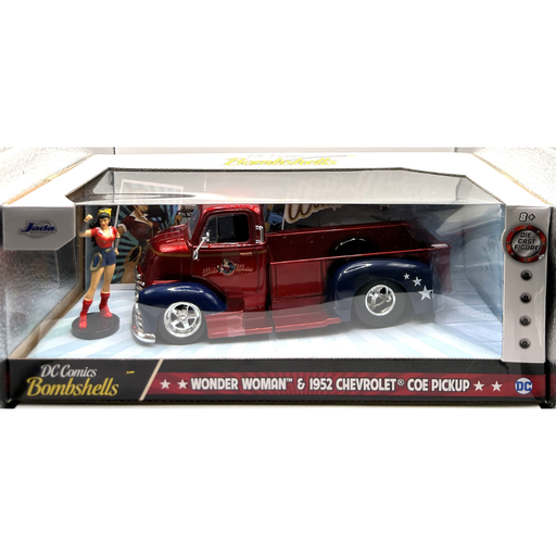 Jada Hollywood Rides - Wonder Woman & 1952 Chevrolet Coe Pickup 1/24