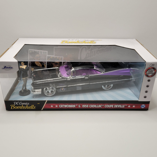 Jada Hollywood Rides - Catwoman & 1959 Cadillac Coupe Deville 1/24