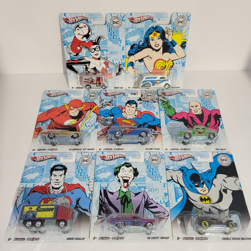 Hot Wheels Pop Culture - 2011 DC Comics - Set Complet de 8 (Avec Protecteur)