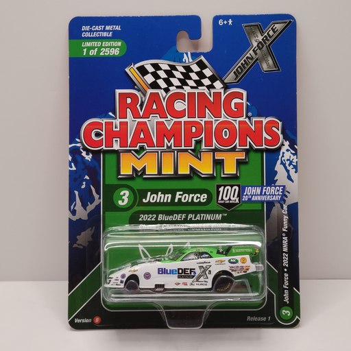 Racing Champions Mint - John Force 2022 BlueDEF Platinum Chevrolet Camaro SS Funny Car 1/64