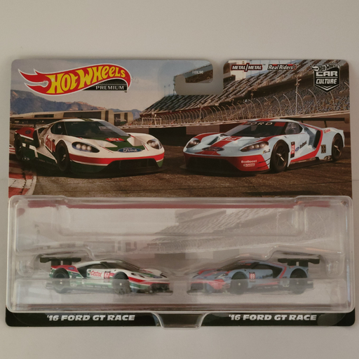Hot Wheels Premium - Duo Pack - '16 Ford GT Race / '16 Ford GT Race