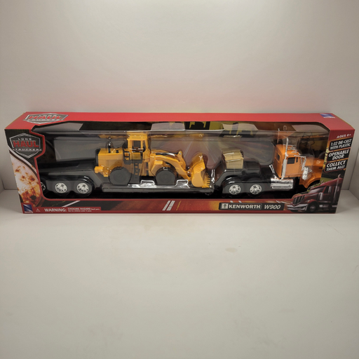 New Ray - Long Haul Trucker - Kenworth W900 with Construction Tractor 1/32