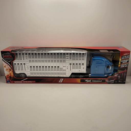 New Ray - Long Haul Trucker - Mack Pinnacle Livestock Trailer Chrome 1/32