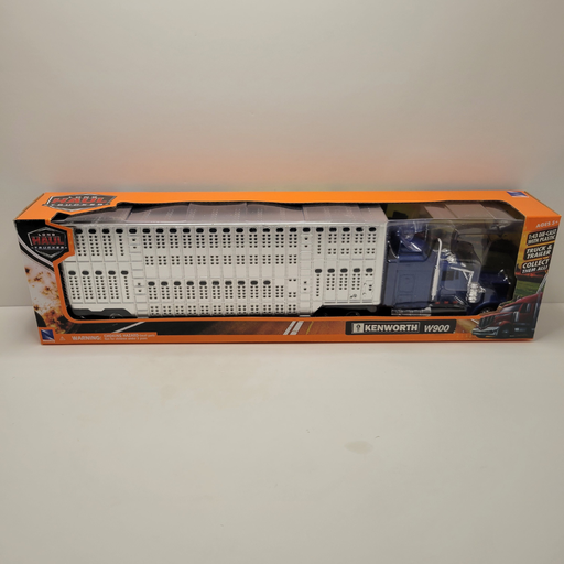 New Ray - Long Haul Trucker - Kenworth W900 Potbelly Livestock Chrome 1/43
