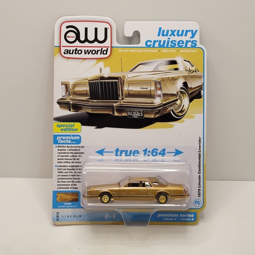 Auto World - 1979 Lincoln Continental Lowrider 1/64