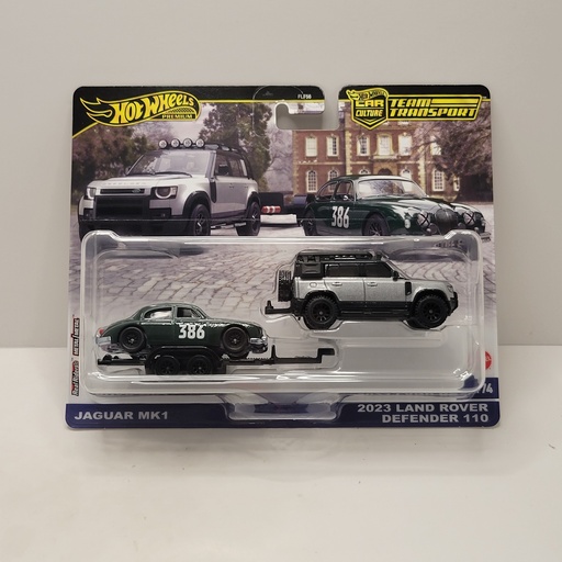 Hot Wheels Team Transport - Jaguar MK1 / 2023 Land Rover Defender 110 #74