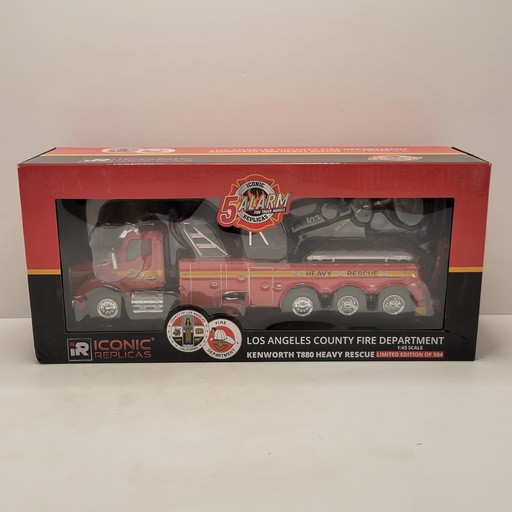 Iconic Replicas - Los Angeles County Fire Department - Kenworth T880 Heavy Rescue 1/43