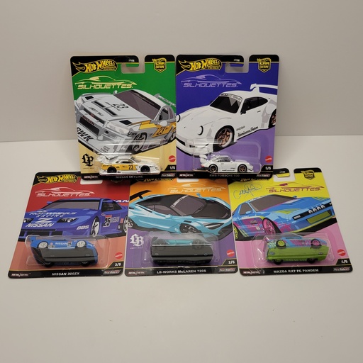 Hot Wheels Premium - Silhouettes - Set Complet
